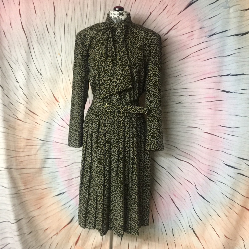 Vintage black & gold dress